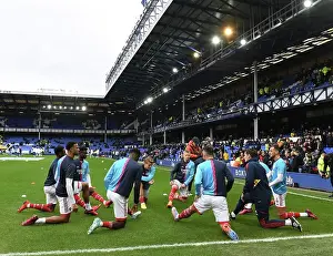Everton V Arsenal 2022-23 Prints: Arsenal FC vs. Everton FC: Premier League Showdown - Warm-Up at Goodison Park