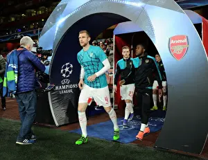 Arsenal V Barcelona 2015/16 Prints: Arsenal FC vs. FC Barcelona: Per Mertesacker's Pre-Match Ritual - UEFA Champions League Round of 16