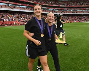 Arsenal FC vs Fulham FC: Half Time Presentation of Lotte Wubben-Moy and Beth Mead at Emirates Stadium (2022-23)