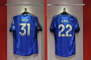 Arsenal FC vs Fulham FC: Pre-Match Shirt Display at Emirates Stadium (2023-24)