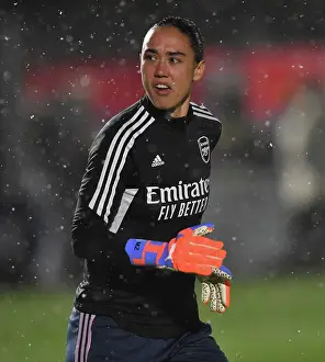 Arsenal Women V Liverpool Women 2022-23 Prints: Arsenal FC vs Liverpool FC: Manuela Zinsberger Prepares for FA Women's Super League Clash