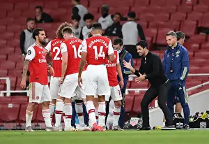 Arsenal FC vs Liverpool FC: Mikel Arteta Coaches from the Touchline during Empty Emirates Stadium (2019-20)