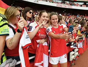 Arsenal Women V Liverpool Women 2023-24 Prints: Arsenal FC vs. Liverpool FC: A Selfie Moment at the Barclays Women's Super League Match