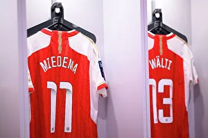 Arsenal FC vs Manchester City: Pre-Match Focus on Vivianne Miedema's Jersey - Barclays Women's Super League (2023-24)