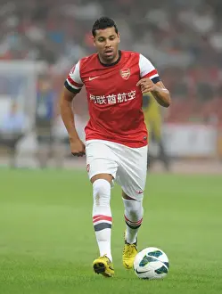 Arsenal FC vs Manchester City: Andre Santos in Action at the Bird's Nest Stadium, Beijing