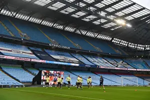 Manchester City V Arsenal 2019-20 Prints: Arsenal FC vs Manchester City: Premier League Showdown - Warm-Up at Etihad Stadium