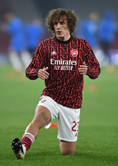 Arsenal V Molde FK 2020-21 Prints: Arsenal FC vs Molde FK: David Luiz Warming Up Ahead of UEFA Europa League Clash at Emirates Stadium