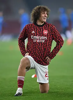 Arsenal V Molde FK 2020-21 Prints: Arsenal FC vs Molde FK: David Luiz Warming Up - UEFA Europa League 2020-21