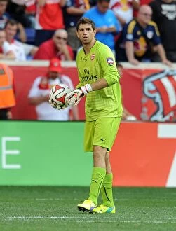 Images Dated 26th July 2014: Arsenal FC vs. New York Red Bulls: Damien Martinez in Pre-Season Action at Red Bull Arena