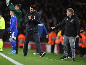 Arsenal FC vs Olympiacos FC: Mikel Arteta and Steve Round Lead at Emirates Stadium - UEFA Europa League Round of 32 (2019-20)