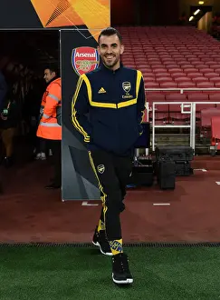 Arsenal V Olympiacos 2019-20 Prints: Arsenal FC vs Olympiacos FC: Dani Ceballos Focus Before Europa League Showdown (Arsenal 2019-20)