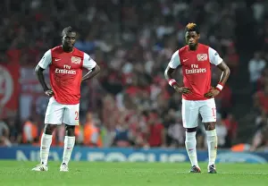 Arsenal V Olympiacos 2011-12 Prints: Arsenal FC vs. Olympiacos FC: Frimpong and Song in Action during the 2011-12 UEFA Champions League Match