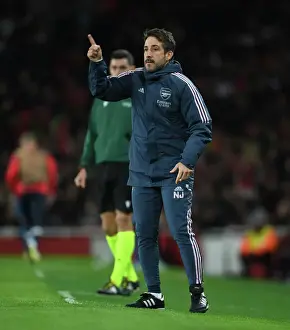 Arsenal V PSV Eindhoven 2022-23 Prints: Arsenal FC vs PSV Eindhoven: Nico Jover Coaches in UEFA Europa League Clash at Emirates Stadium