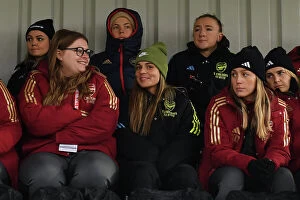 Images Dated 27th November 2023: Arsenal FC vs West Ham United: Gio Queiroz Watches from the Stands - Barclays Women's Super League