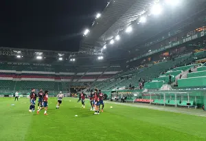 Rapid Vienna V Arsenal 2020-21 Prints: Arsenal FC Warm-Up Ahead of Rapid Vienna Clash in Europa League