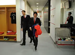 Arsenal V Queens Park Rangers 2014-15 Prints: Arsenal FC: Wojciech Szczesny and Tomas Rosicky in the Home Changing Room before Arsenal vs