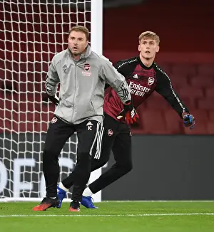 Arsenal FC's Goalkeeping Preparation: Inaki Cana Pavon and Alex Runarsson, Emirates Stadium (Arsenal v Dundalk, UEFA Europa League 2020-21)