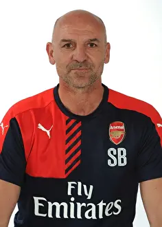 Arsenal First Team 2015-16: Assistant Manager Steve Bould at Photocall