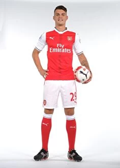 Images Dated 3rd August 2016: Arsenal First Team 2016-17: Granit Xhaka at Photocall