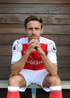 Arsenal First Team 2016-17: Nacho Monreal at Arsenal Photocall