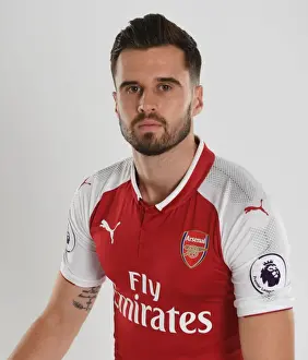 Arsenal 1st Team Photocall 2017-18 Prints: Arsenal First Team 2017-18: Carl Jenkinson at Team Photocall