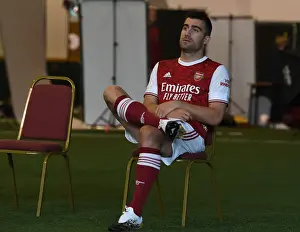 Arsenal First Team 2020-21: Sokratis at Arsenal Media Photocall