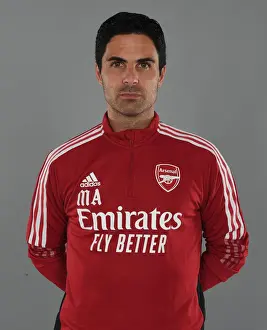 Arsenal Photocall 2021-22 Prints: Arsenal First Team: Mikel Arteta at 2021-22 Season Photocall