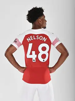 1st Team Photo-call 2018/19 Prints: Arsenal First Team: Reiss Nelson at 2018/19 Photo-call
