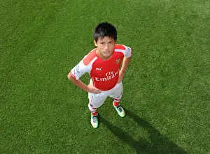 Arsenal Photocall 2014/15 Prints: Arsenal First Team: Ryo Miyaichi at Emirates Stadium (2014)