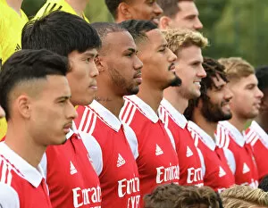 Images Dated 4th October 2022: Arsenal First Team Squad 2022-23: Gabriel Magalhaes Taking Charge