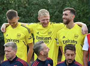 Men's Squad Photo 2022-23 Prints: Arsenal First Team Squad 2022-23: Karl Hein, Aaron Ramsdale, and Matt Turner