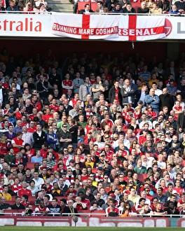 Arsenal flags in the stadium