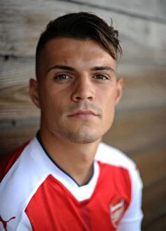 Images Dated 3rd August 2016: Arsenal Football Club 2016-17: Granit Xhaka's First Team Photocall