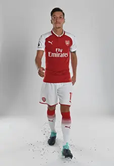 Arsenal 1st Team Photocall 2017-18 Prints: Arsenal Football Club 2017-18 Team: Mesut Ozil's Photoshoot at Emirates Stadium