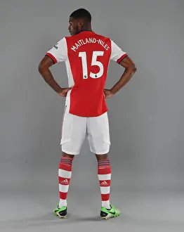 Arsenal Photocall 2021-22 Prints: Arsenal Football Club: 2021-22 Season Kick-Off Training - Ainsley Maitland-Niles