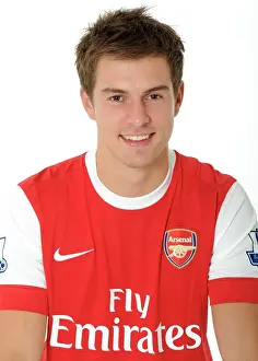 Arsenal Football Club: Aaron Ramsey at 2010-11 1st Team Photocall and Membersday, Emirates Stadium