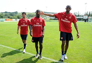 Arsenal Football Club: Abou Diaby, Bacary Sagna, and Carlos Vela at Pre-Season Training, Austria 2010