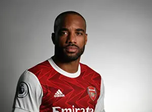 Arsenal Football Club: Alexandre Lacazette at 2020-21 First Team Photocall