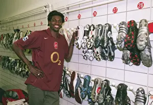 Arsenal Football Club: Emmanuel Adebayor at London Colney Training Ground, 2006