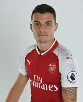 Arsenal 1st Team Photocall 2017-18 Prints: Arsenal Football Club: Granit Xhaka at 2017-18 Team Photocall