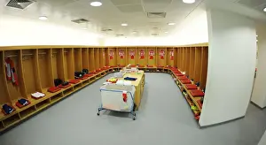 Arsenal V AS Monaco 2014-15 Prints: Arsenal Football Club: Inside the Changing Room before the Emirates Cup Match against AS Monaco (2014-15)