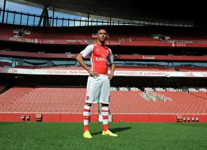 Arsenal Football Club: Kieran Gibbs at 2014-15 First Team Photocall, Emirates Stadium