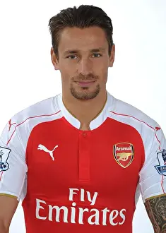 Arsenal 1st Team Photocall 2015-16 Prints: Arsenal Football Club: Mathieu Debuchy at 2015-16 First Team Photocall