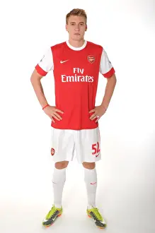 Arsenal Football Club: Nicklas Bendtner at 1st Team Photocall and Membersday, Emirates Stadium (2010)