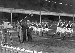 Highbury Stadium Collection: Arsenal Football Club: Pioneering the Future of Football with First-Ever Live Televised Sprint