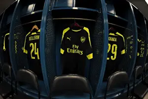 Arsenal V Chivas 2016-17 Prints: Arsenal Football Club: Pre-Season Changing Room Preparation (Arsenal v Chivas 2016-17)