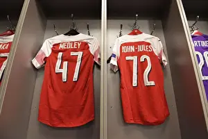 FC Vorskla Poltava V Arsenal 2018-19 Prints: Arsenal Football Club: Preparing for Battle in Vorskla Poltava Changing Room (UEFA Europa League 2018-19)