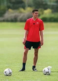 Arsenal Football Club: Robin van Persie in Focus during Intense Training, 2004
