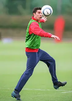 Arsenal Football Club: Robin van Persie's Intense Training Focus at London Colney, 2005