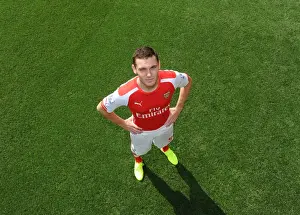 Arsenal Football Club: Thomas Vermaelen at 2014-15 First Team Photocall, Emirates Stadium